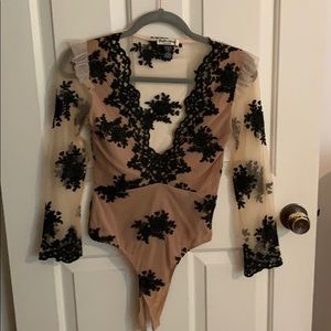 For Love & Lemons sheer mesh bodysuit